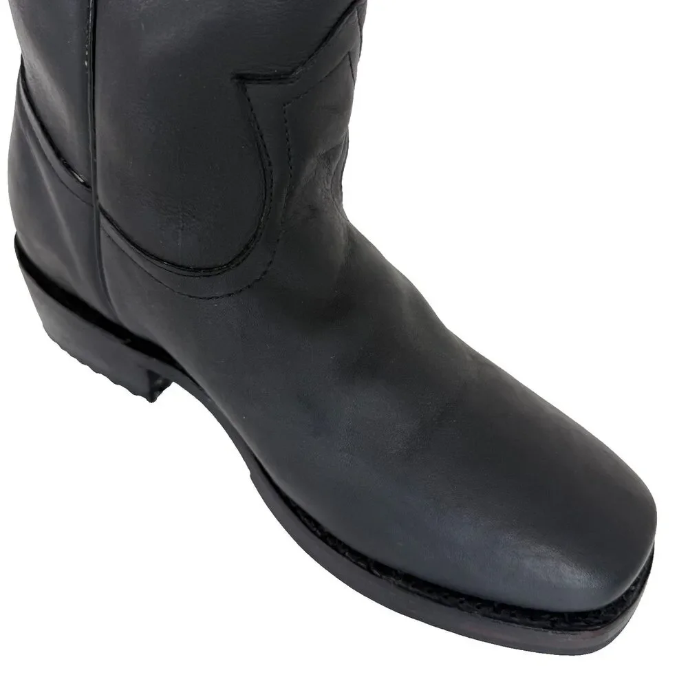 Bed Stu Oak Tree Farms Preacher Black Pull on Boots Bovine Leather Men Size 8.5